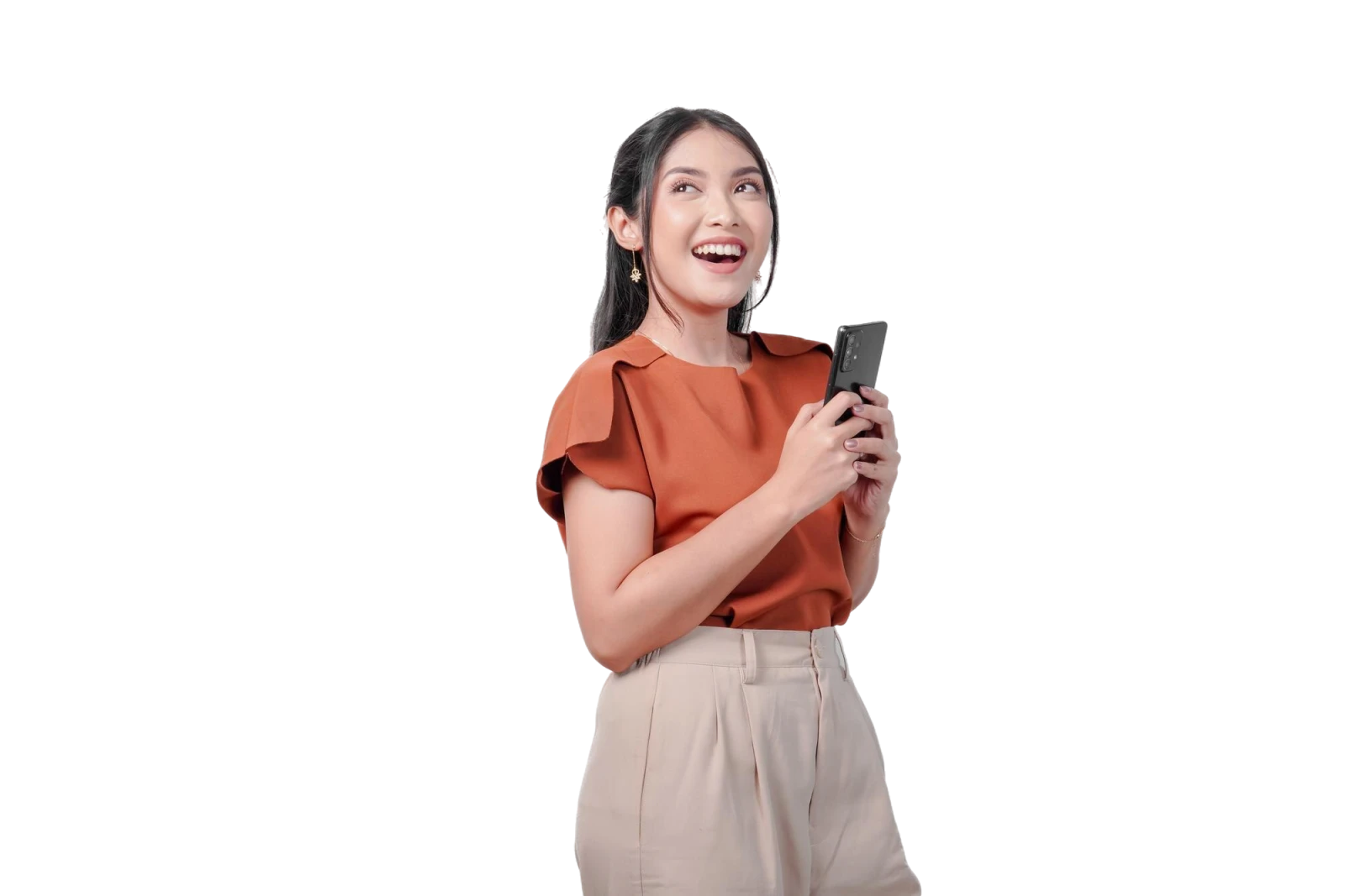 Person using a smartphone in Japan
